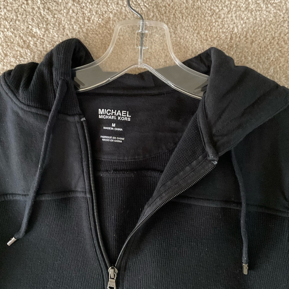 Michael Kors Black Jacket with Hood, Medium - Picture 2 of 8